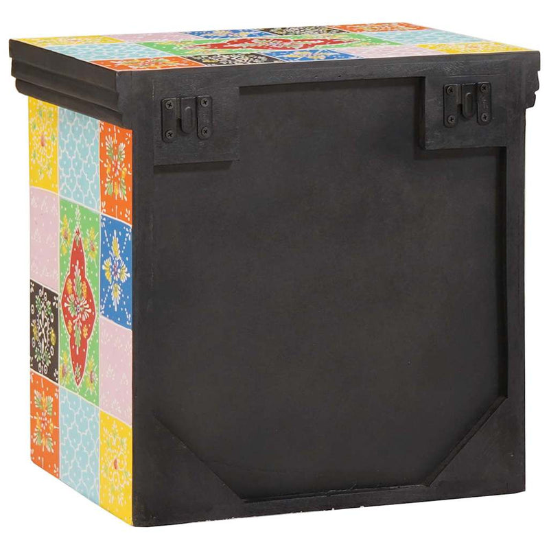 vidaXL Éjjeliszekrény 2 pcs Sokszínű 40 x 30 x 40 cm Tömör mangófa