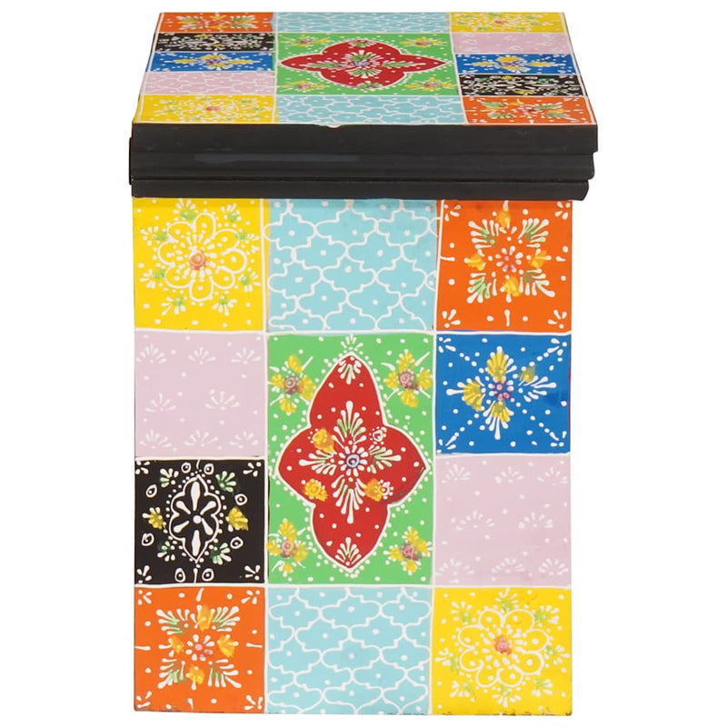 vidaXL Éjjeliszekrény 2 pcs Sokszínű 40 x 30 x 40 cm Tömör mangófa