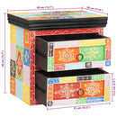 vidaXL Éjjeliszekrény 2 pcs Sokszínű 40 x 30 x 40 cm Tömör mangófa