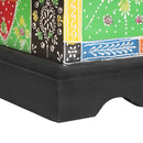 vidaXL Tároló Doboz tárolóval Sokszínű 40 x 30 x 30 cm Tömör mangófa