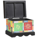 vidaXL Tároló Doboz tárolóval Sokszínű 40 x 30 x 30 cm Tömör mangófa