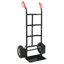 vidaXL Kibővíthető Kézikocsi Fekete és piros 57 x 46 x 113 cm Acél
