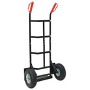 vidaXL Kibővíthető Kézikocsi Fekete és piros 57 x 46 x 113 cm Acél
