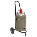 vidaXL Kézikocsi Fekete és piros 49 x 49 x 101 cm Acél