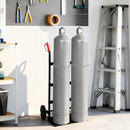 vidaXL Kézikocsi Fekete és piros 63 x 43,5 x 110 cm Acél