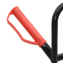 vidaXL Kézikocsi Fekete és piros 64,5 x 49,5 x 114 cm Acél