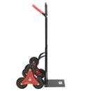 vidaXL Kézikocsi Fekete és piros 64,5 x 49,5 x 114 cm Acél
