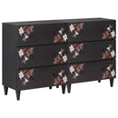 vidaXL Tároló szekrények 2 db 120 x 33 x 75 cm Tömör Mangófát Sokszínű