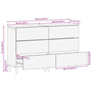 vidaXL Tároló szekrények 2 db 120 x 33 x 75 cm Tömör Mangófát Sokszínű