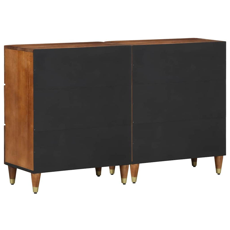 vidaXL Széf fiókkal 2 pcs mézbarna 60 x 33.5 x 75 cm Tömör mangófa
