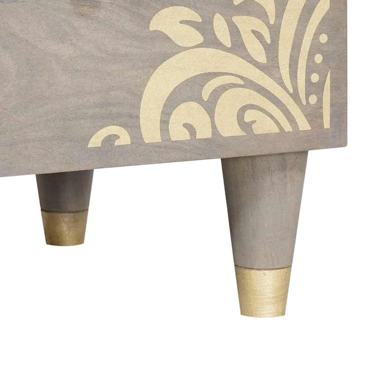 vidaXL Széf fiókkal 2 pcs Szürke 60 x 33.5 x 75 cm Tömör mangófa
