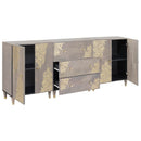 vidaXL Fürdőszobai Szekrény Szett fiókkal 3 pcs Szürke és Arany