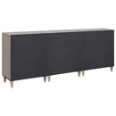 vidaXL Fürdőszobai Szekrény Szett fiókkal 3 pcs Szürke és Arany