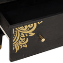 vidaXL Széf fiókkal 2 pcs Fekete 60 x 33 x 75 cm Tömör Mangófát