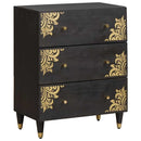 vidaXL Széf fiókkal 2 pcs Fekete 60 x 33 x 75 cm Tömör Mangófát