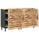 vidaXL Tároló szekrények 2 db 120 x 33 x 75 cm Tömör Mangófát Sokszínű