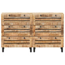 vidaXL Tároló szekrények 2 db 120 x 33 x 75 cm Tömör Mangófát Sokszínű