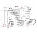 vidaXL Tároló szekrények 2 db 120 x 33 x 75 cm Tömör Mangófát Sokszínű