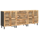vidaXL Tároló szekrények 3 db 180 x 33 x 75 cm Tömör Mangófát