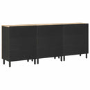 vidaXL Tároló szekrények 3 db 180 x 33 x 75 cm Tömör Mangófát