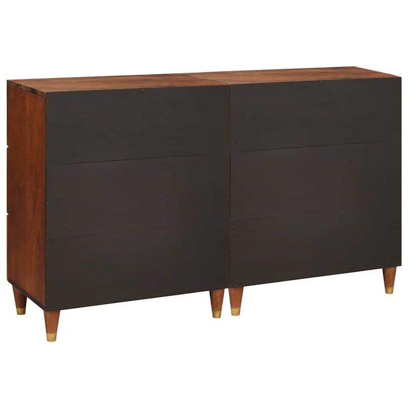 vidaXL Szófa összeállítás 2 pcs Barna 60 x 33.5 x 75 cm Tömör mangófa