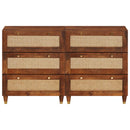 vidaXL Tálalószekrény készlet 2 pcs Barna 60 x 33,5 x 75 cm