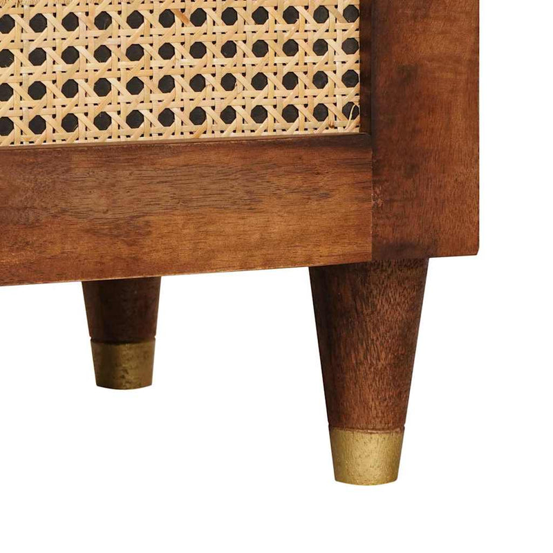 vidaXL Szófa összeállítás 3 pcs Barna 180 x 33 x 75 cm Tömör mangófa