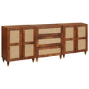 vidaXL Tálalószekrény készlet 3 pcs Barna 180 x 33 x 75 cm