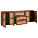 vidaXL Tálalószekrény készlet 3 pcs Barna 180 x 33 x 75 cm