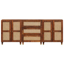 vidaXL Tálalószekrény készlet 3 pcs Barna 180 x 33 x 75 cm