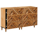 vidaXL Tároló szekrények 2 pcs Barna 60 x 33,5 x 75 cm Tömör Mangófát