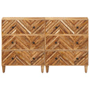vidaXL Tároló szekrények 2 pcs Barna 60 x 33,5 x 75 cm Tömör Mangófát