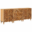 vidaXL Tároló szekrények 3 pcs Barna 60 x 33,5 x 75 cm Tömör Mangófát
