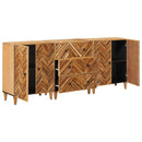 vidaXL Tároló szekrények 3 pcs Barna 60 x 33,5 x 75 cm Tömör Mangófát