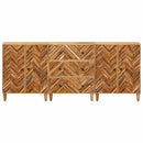 vidaXL Tároló szekrények 3 pcs Barna 60 x 33,5 x 75 cm Tömör Mangófát