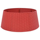 vidaXL piros műanyag karácsonyfatalp-takaró Ø56x23 cm