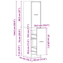 vidaXL magasfényű fehér szerelt fa patikaszekrény 30 x 41 x 144,5 cm