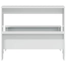 vidaXL 3 részes magasfényű szerelt fa étkezőasztal és pad szett