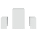 vidaXL 3 részes magasfényű szerelt fa étkezőasztal és pad szett