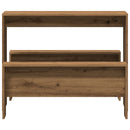 vidaXL 3 részes kézműves tölgy szerelt fa étkezőasztal és pad szett