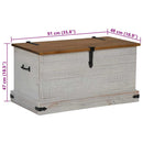 vidaXL fehér tömör fenyőfa HALDEN tárolószekrény 91x48x47 cm