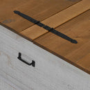 vidaXL fehér tömör fenyőfa HALDEN tárolószekrény 91x91x47 cm