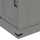 vidaXL HALDEN szürke tömör fa komód tolóajtós 80x40x80 cm