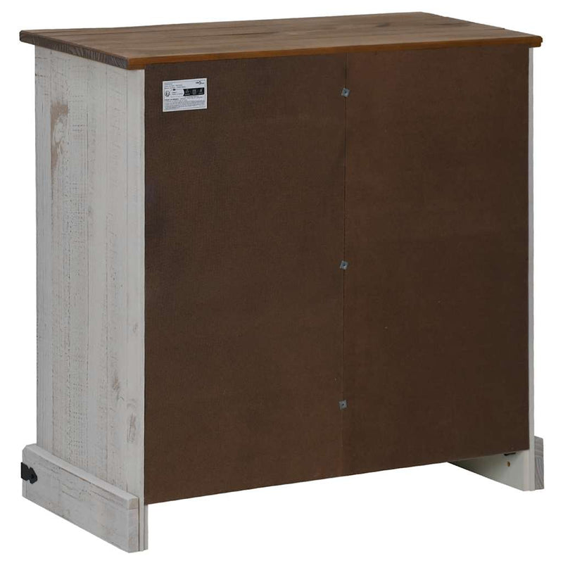 vidaXL HALDEN fehér tömör fa komód tolóajtós 80x40x80 cm