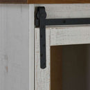 vidaXL HALDEN fehér tömör fa komód tolóajtós 80x40x80 cm