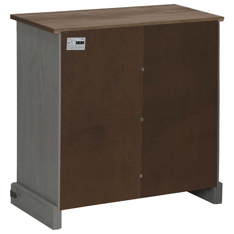 vidaXL HALDEN szürke tömör fa komód tolóajtós 80x40x80 cm