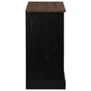 vidaXL HALDEN fekete tömör fa komód tolóajtós 80x40x80 cm