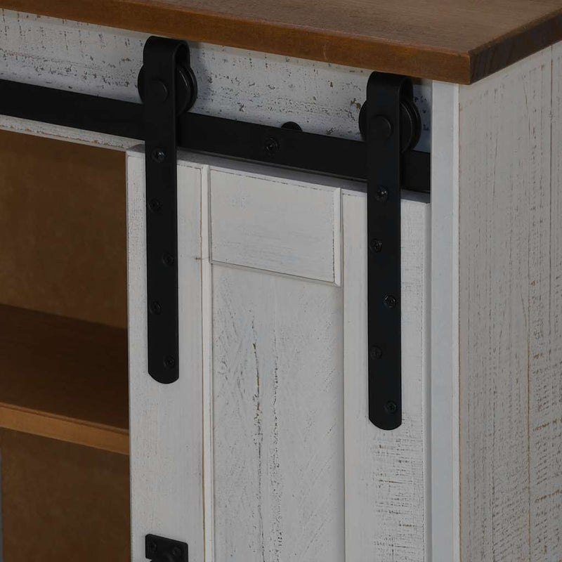 vidaXL HALDEN fehér fenyőfa akasztószekrény tolóajtóval 49x22,5x70 cm