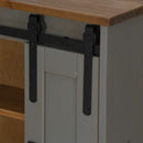 vidaXL HALDEN szürke fenyőfa akasztószekrény tolóajtóval 49x22,5x70 cm