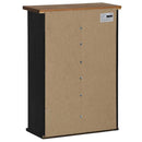 vidaXL HALDEN fekete fenyőfa akasztószekrény tolóajtóval 49x22,5x70 cm